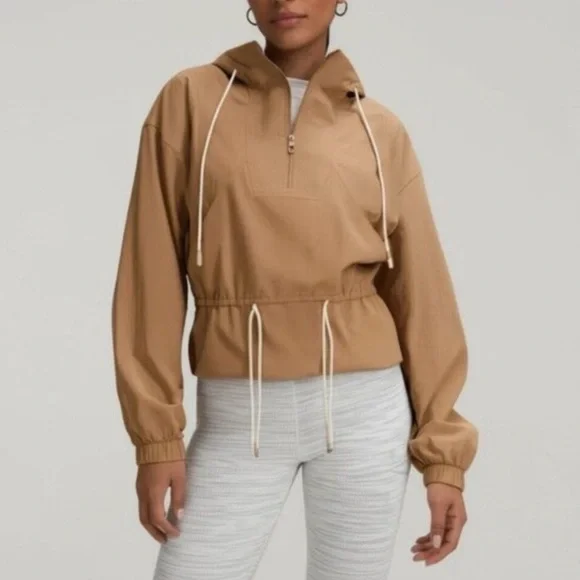 CALIA Women's Tan Utility Anorak with Drawcord Waist - Picture 2 of 14